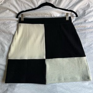 pacsun LA hearts checker skirt
